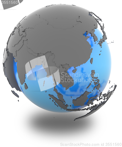 Image of East Asia on Earth
