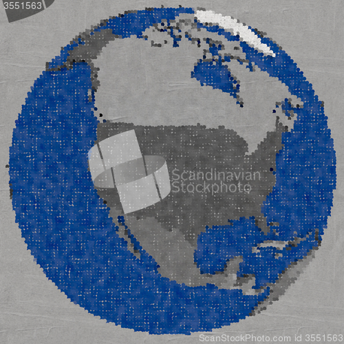 Image of Drawing of north America on Earth
