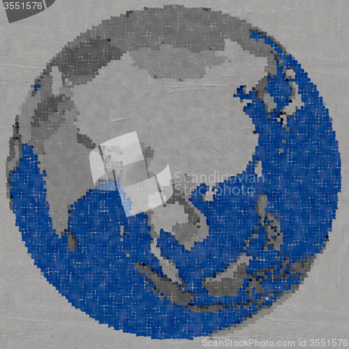 Image of Drawing of southeast Asia on Earth