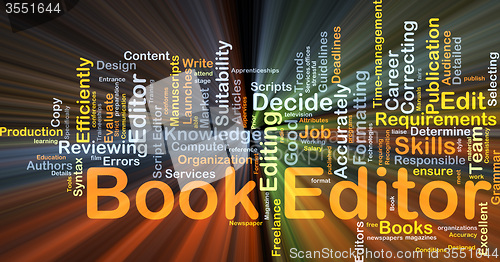 Image of Book editor background concept glowing