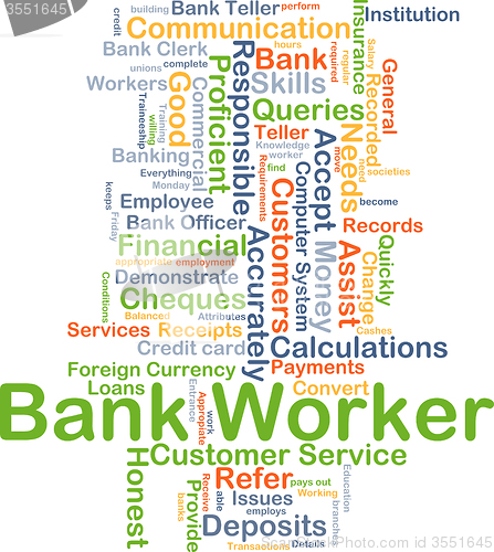Image of Bank worker background concept