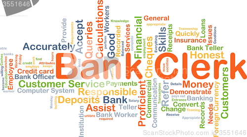 Image of Bank clerk background concept