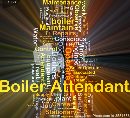 Image of Boiler attendant background concept glowing