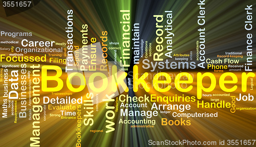 Image of Bookkeeper background concept glowing