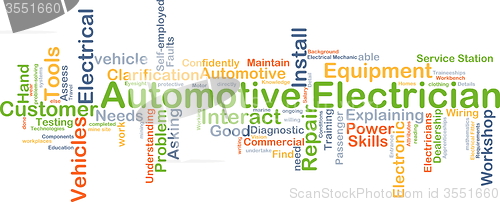 Image of Automotive electrician background concept