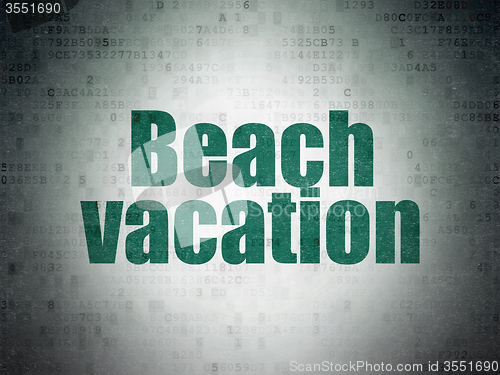 Image of Travel concept: Beach Vacation on Digital Paper background