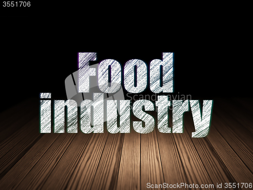 Image of Industry concept: Food Industry in grunge dark room