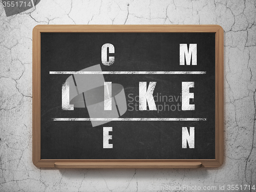 Image of Social network concept: Like in Crossword Puzzle