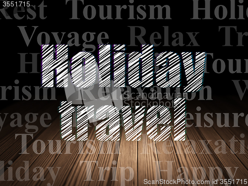 Image of Tourism concept: Holiday Travel in grunge dark room