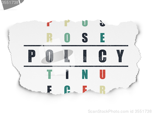 Image of Insurance concept: Policy in Crossword Puzzle
