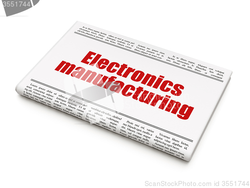 Image of Industry concept: newspaper headline Electronics Manufacturing