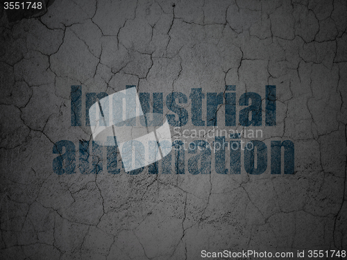 Image of Industry concept: Industrial Automation on grunge wall background