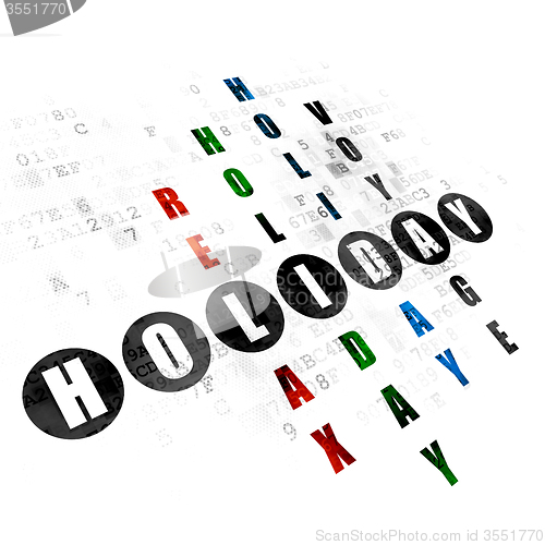 Image of Tourism concept: Holiday in Crossword Puzzle