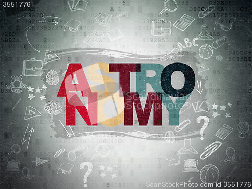 Image of Learning concept: Astronomy on Digital Paper background
