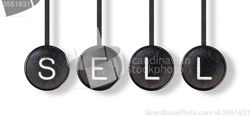 Image of Typewriter buttons, isolated - Sell