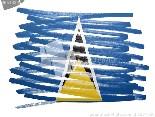 Image of Flag illustration - Saint Lucia