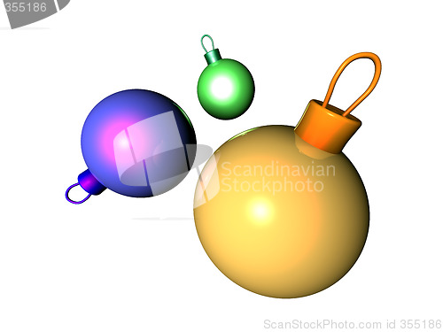 Image of Isolated Xmas Balls