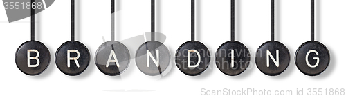 Image of Typewriter buttons, isolated - Branding