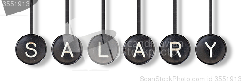 Image of Typewriter buttons, isolated - Salary