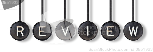 Image of Typewriter buttons, isolated - Review