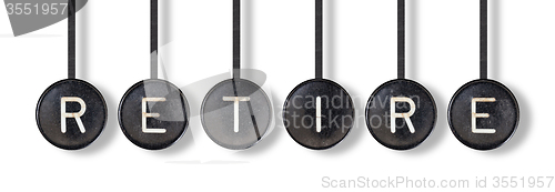 Image of Typewriter buttons, isolated - Retire