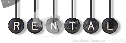 Image of Typewriter buttons, isolated - Rental