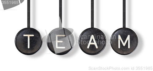 Image of Typewriter buttons, isolated - Team