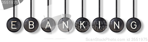 Image of Typewriter buttons, isolated - Ebanking