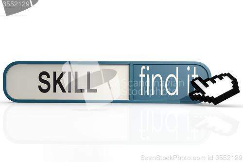 Image of Skill word on the blue find it banner