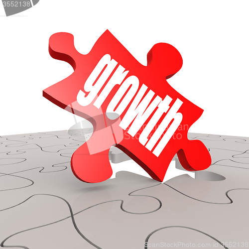 Image of Growth word with puzzle background