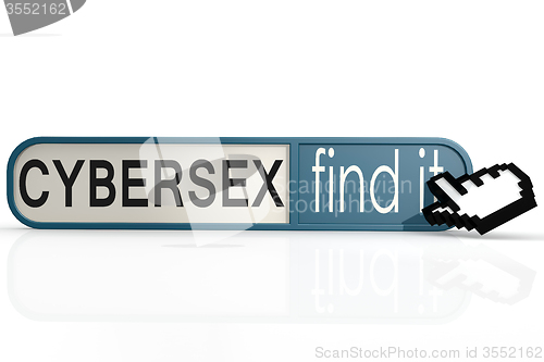 Image of Cybersex word on the blue find it banner