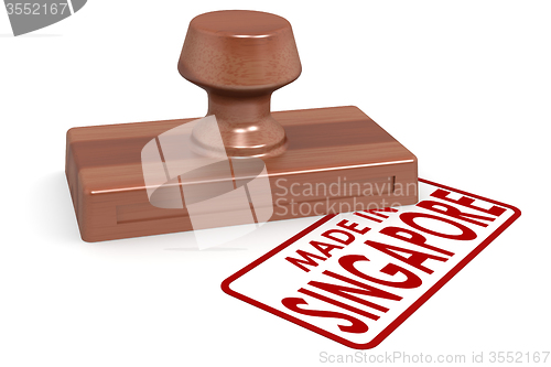 Image of Wooden stamp made in Singapore