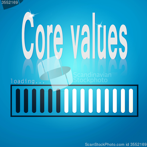 Image of Core values blue loading bar