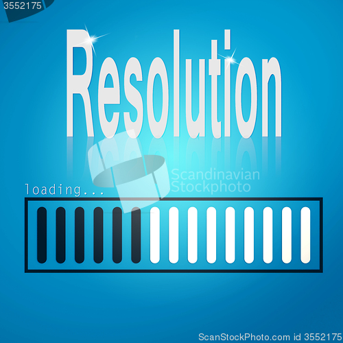 Image of Resolution blue loading bar