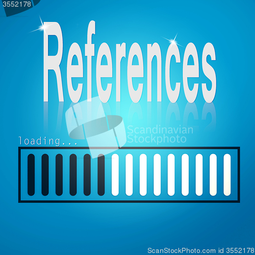 Image of References blue loading bar