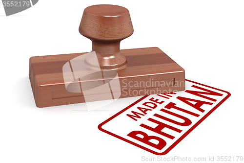 Image of Wooden stamp made in Bhutan