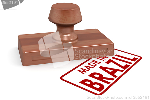 Image of Wooden stamp made in Brazil