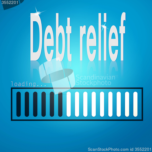 Image of Debt relief blue loading bar