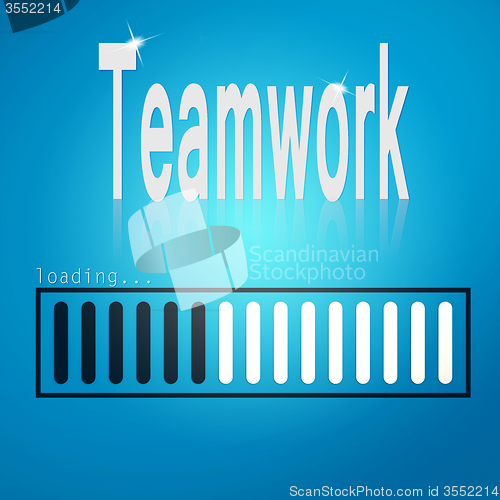 Image of Teamwork blue loading bar