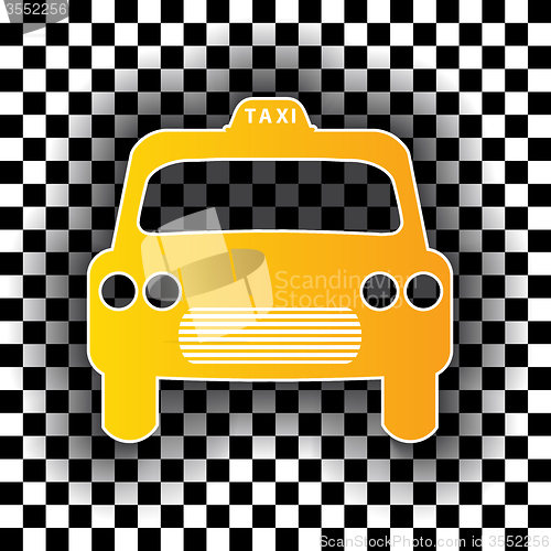 Image of Taxi cab shaped badge