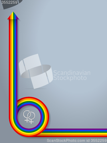 Image of Abstract background with lgbt symbol and ribbon 