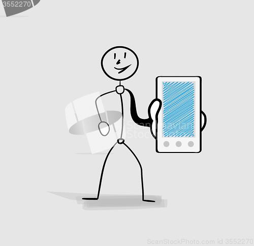 Image of phone in human hand