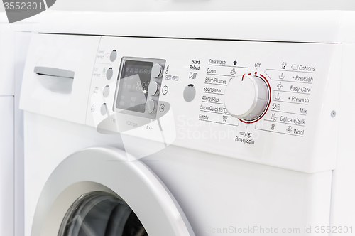 Image of control panel of washing machine