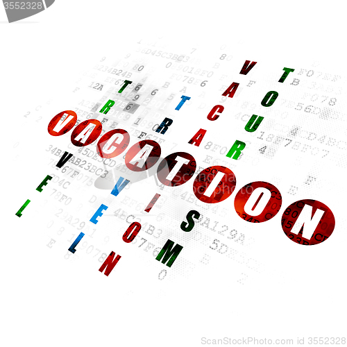Image of Vacation concept: Vacation in Crossword Puzzle