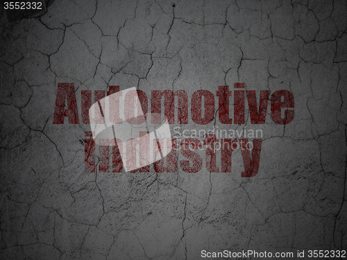 Image of Manufacuring concept: Automotive Industry on grunge wall background