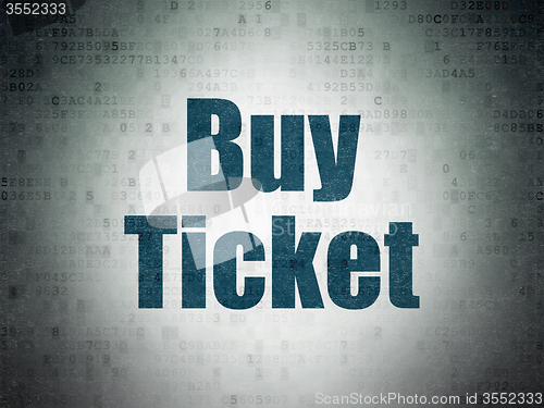 Image of Travel concept: Buy Ticket on Digital Paper background