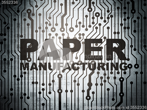 Image of Industry concept: circuit board with Paper Manufacturing