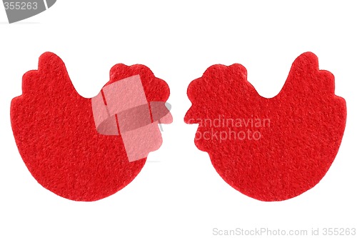 Image of Two red hens