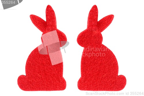 Image of Two red rabbits