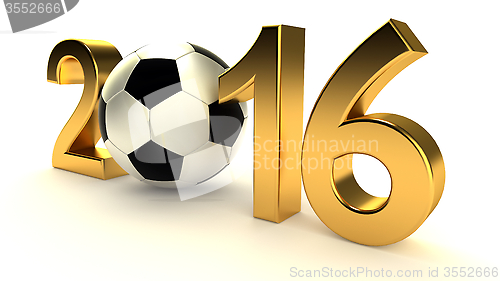 Image of Year 2016 and soccer ball